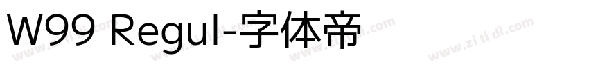 W99 Regul字体转换